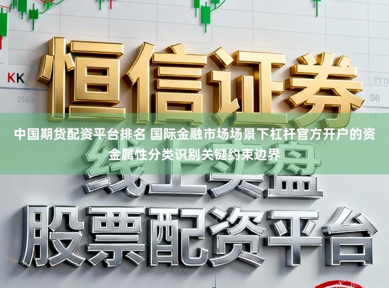 中国期货配资平台排名 国际金融市场场景下杠杆官方开户的资金属性分类识别关键约束边界